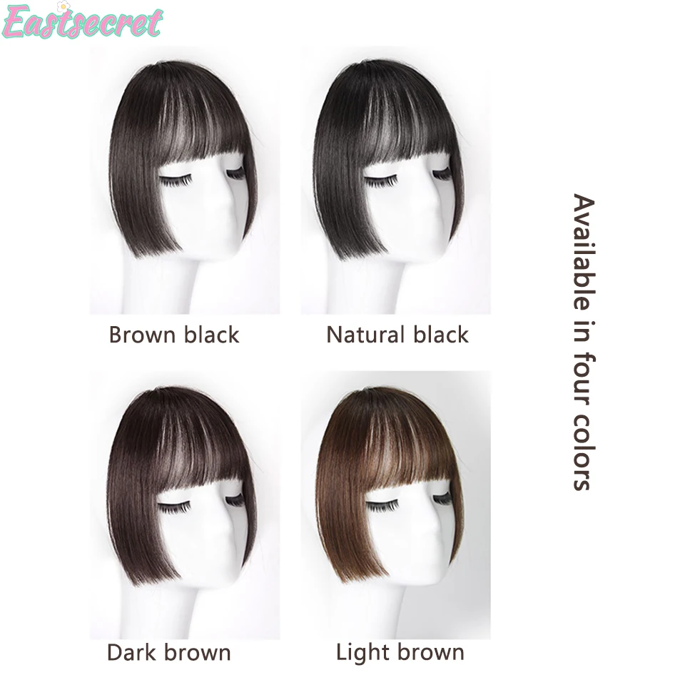 EASTSECRET-Sintético Princesa Corte Bangs Para Mulheres, Extensões De Cabelo, Anime Bangs Falso, Hairpin, Sideborns Peruca