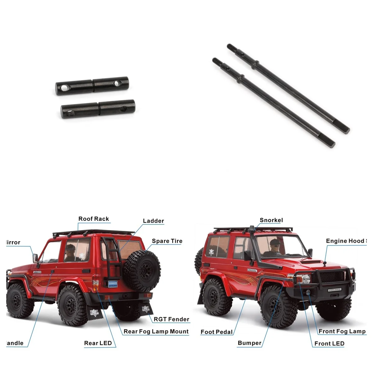 

RGT RC Spare Parts R86802 R86803 R86804 R86805 For RGT EX86020 1/10 scale RTR crawler - Intrude