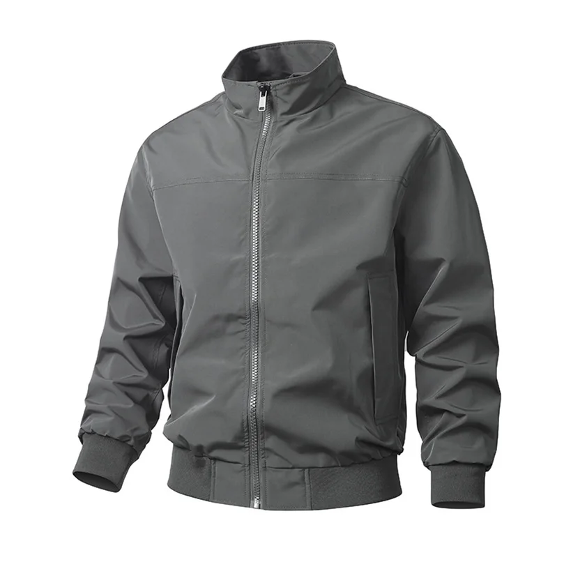

Lightweight Bomber Jacket Men Waterproof Windproof Vintage American Casual Work Jacket For Daily Outdoor Coat