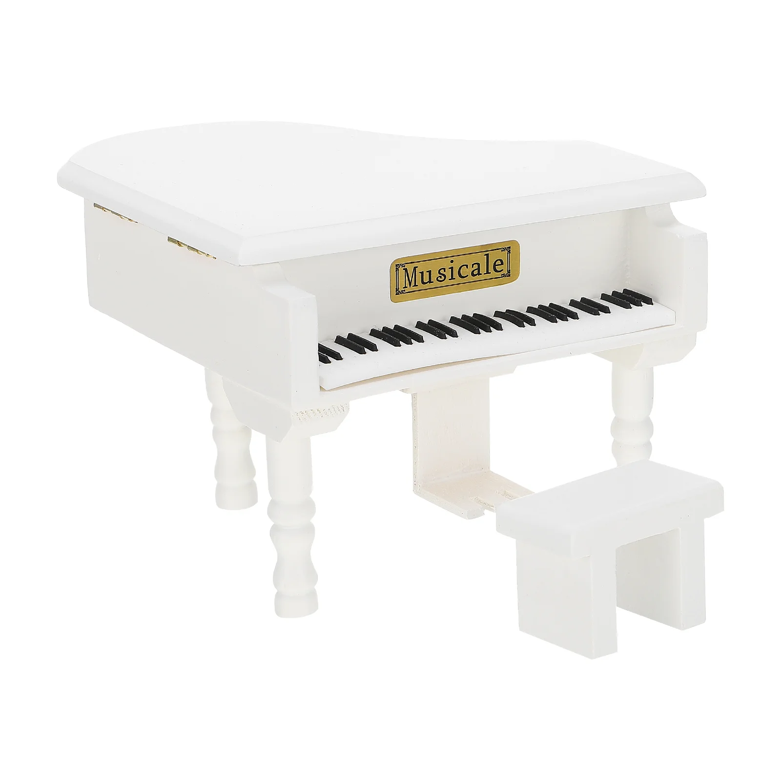 Retro Decor Wooden Music Box Small Piano Adornment Child Musical Instrument Table Decorations