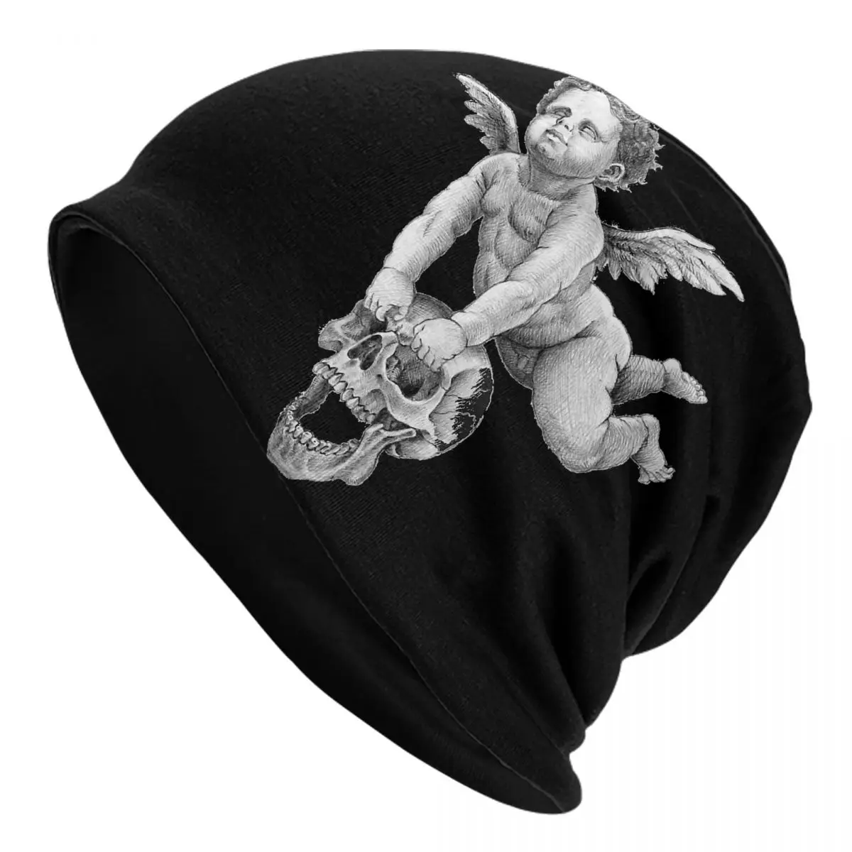 Bonnet Hats Baby Angel Men Women's Thin Hat Angel With Skull Autumn Spring Warm Cap Street Skullies Beanies Caps