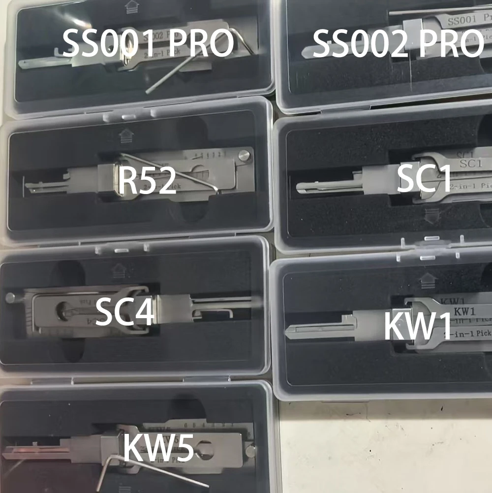 For Lishi Style NEW 2 in1 SC1 KW1 SC4 KW5 AM5 M1MS2 SS001 SS002 R52 R52L LOCKSMITH TOOLS