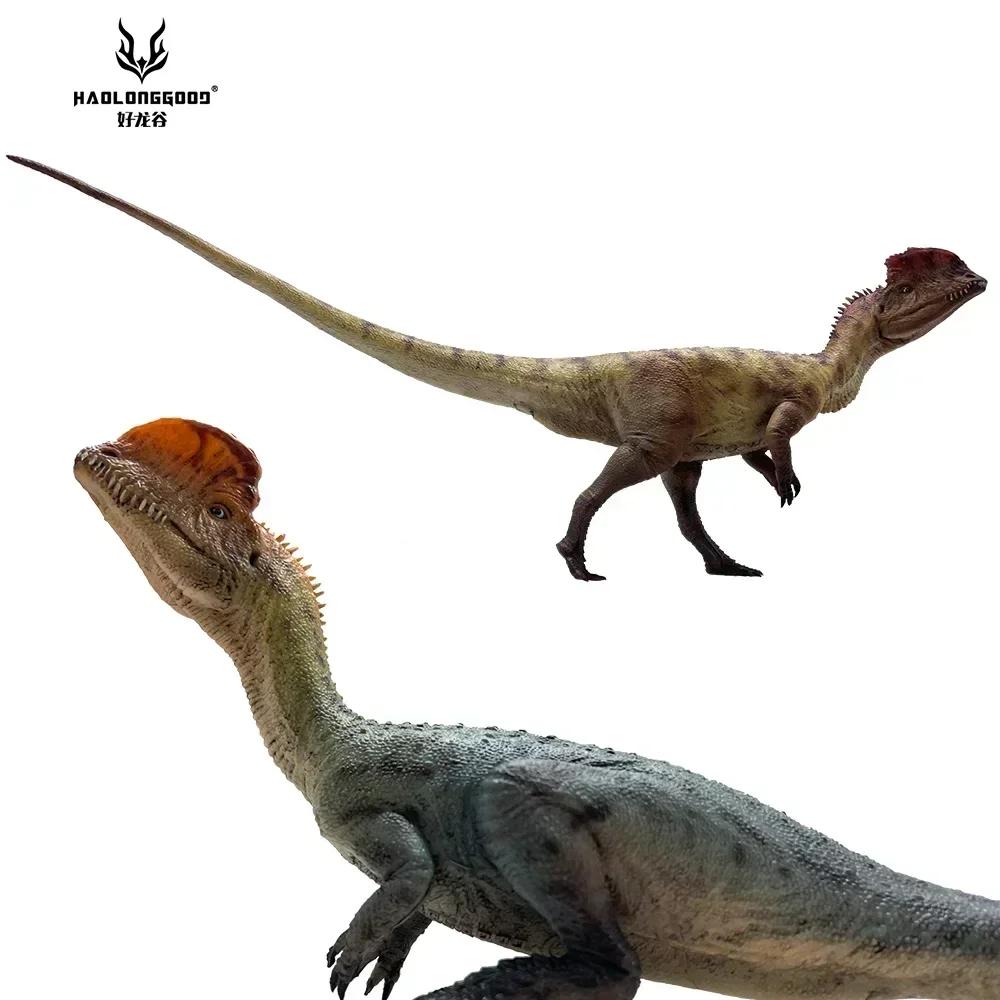 2 unids/set 1:35 HAOLONGGOOD Dilophosaurus dinosaurio juguete prechenio modelo Animal