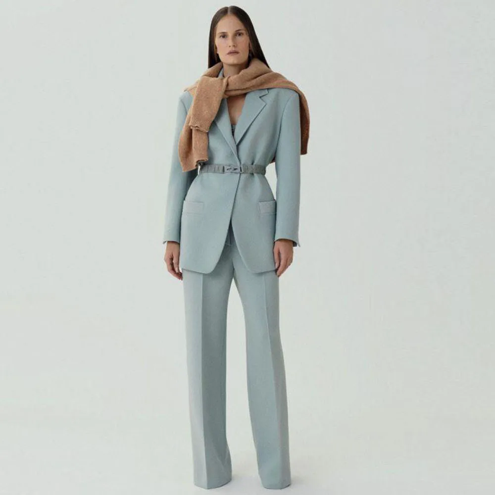 Fashion Women Suits High Quality Formal Occasion 2 Pieces Jacket Pant Notch Collar Custome Female Clothing Banquet Classic 2025