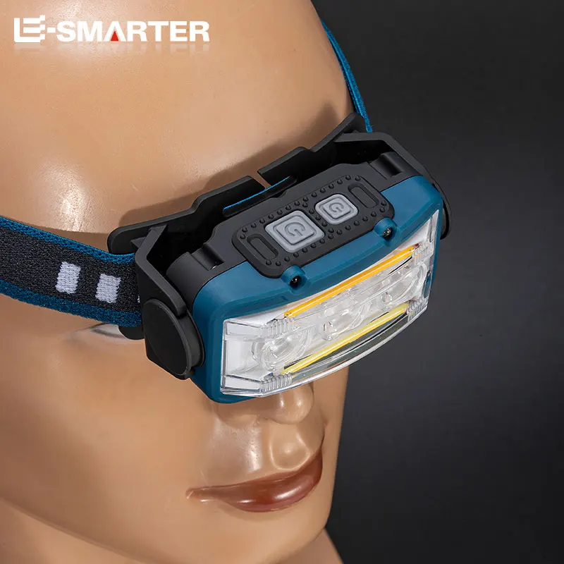 Rechargeable Headlamp 1800mah Super Bright Light Induction LED Headlight Waterproof Camping Biut-in 18650 Lithium Battery