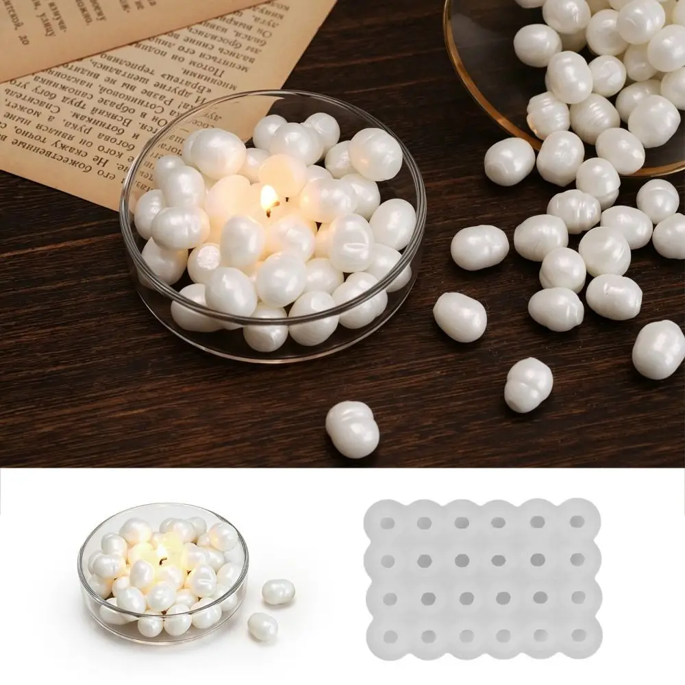 Premium Pearl Texture Wax Melt Mold 24 Cavity Heat Resistant DIY Soap Mold Handmade Reusable Candle Mold Plaster Casting