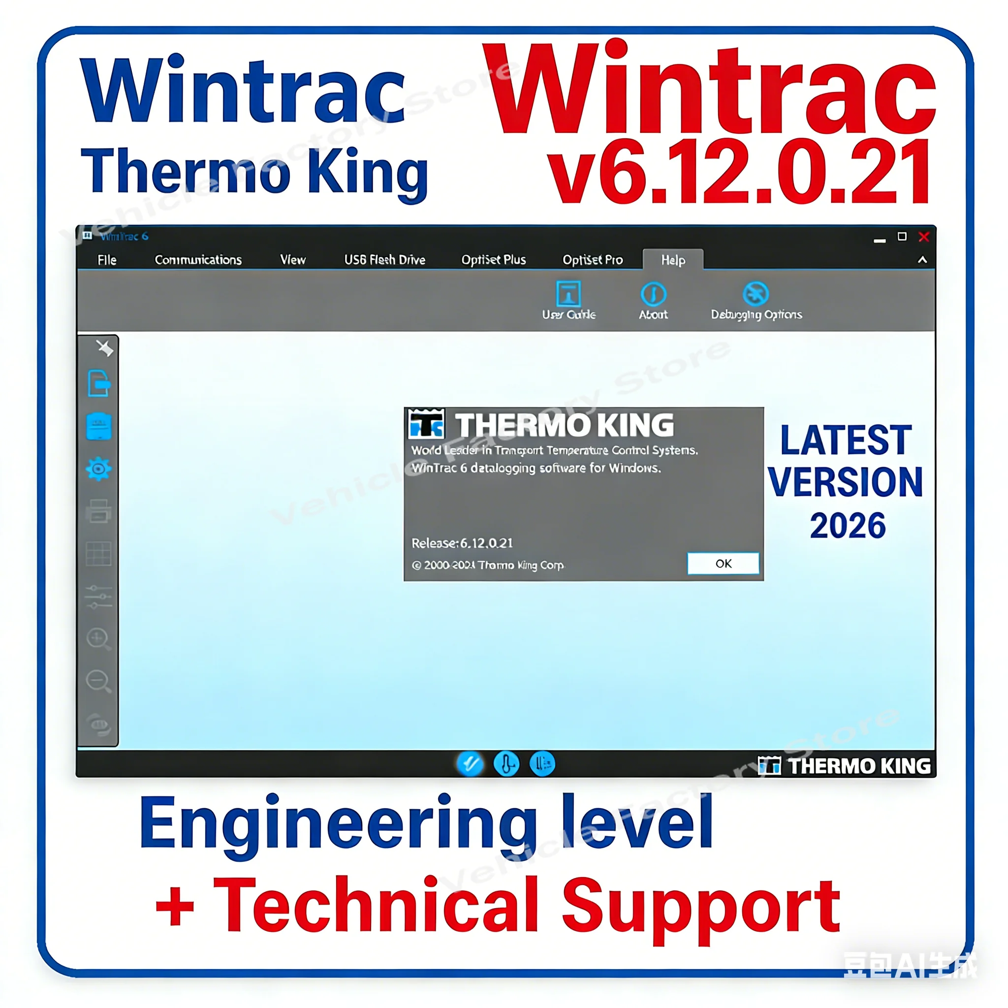 

Диагностическое программное обеспечение WinTrac 6 Thermo King Wintrac6.12.0.21 (2026 г.), многоязычное, для инженеров и дилеров (уровень пользователя и дилера), Hgwu