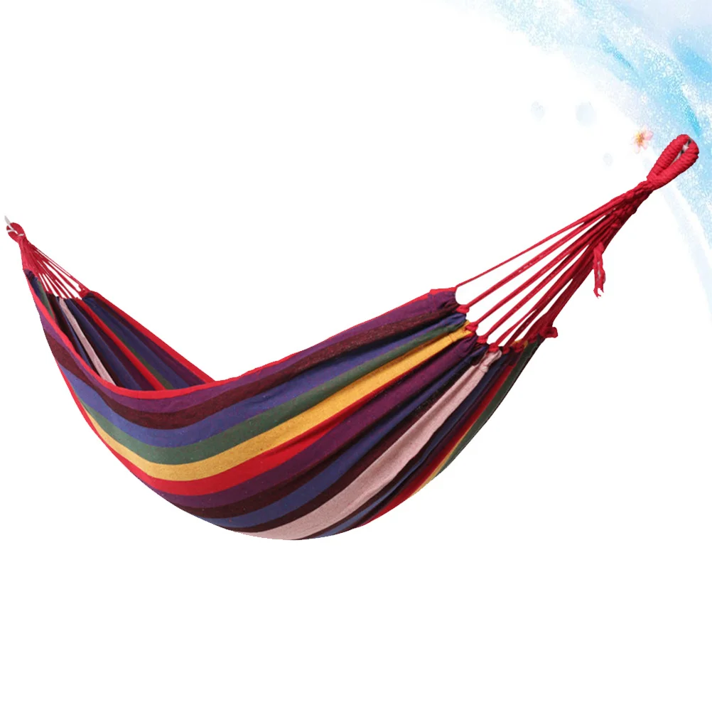 

1Pcs Camping Hammock Outdoor Thickened Canvas 200x80cm Comfortable Swing Hammock Lightweight Hiking Travel Use