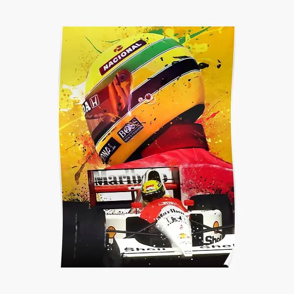 Ayrton Senna  Poster Home Modern Vintage Decoration Room Painting Print Mural Decor Picture Wall Funny Art No Frame