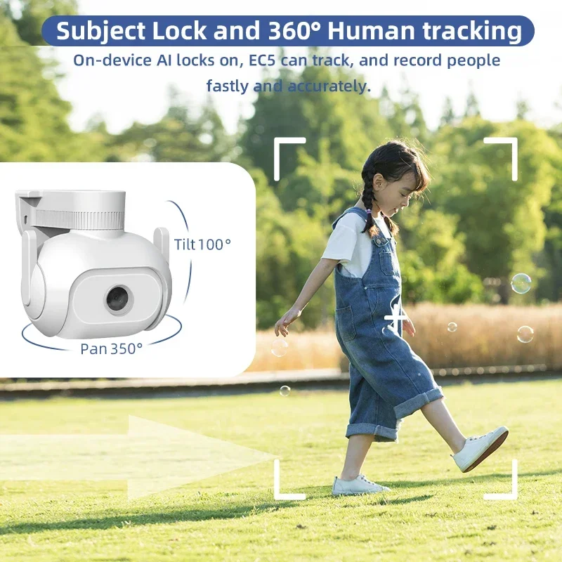 IMILAB EC5 IP-Kamera Smart 2K Sicherheitsschutz Außenkamera IP66 unterstützt WLAN und LAN Connect Smartphones-Steuerung