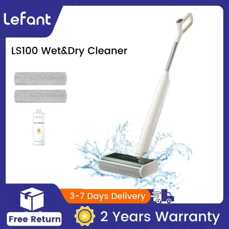 Lefant LS100 Cordless Wet/Dry Vacuum Cleaner, 2.65 kg Light & Powerful, 170° Flat, One button Self-Cleaning, Edge Cleaning