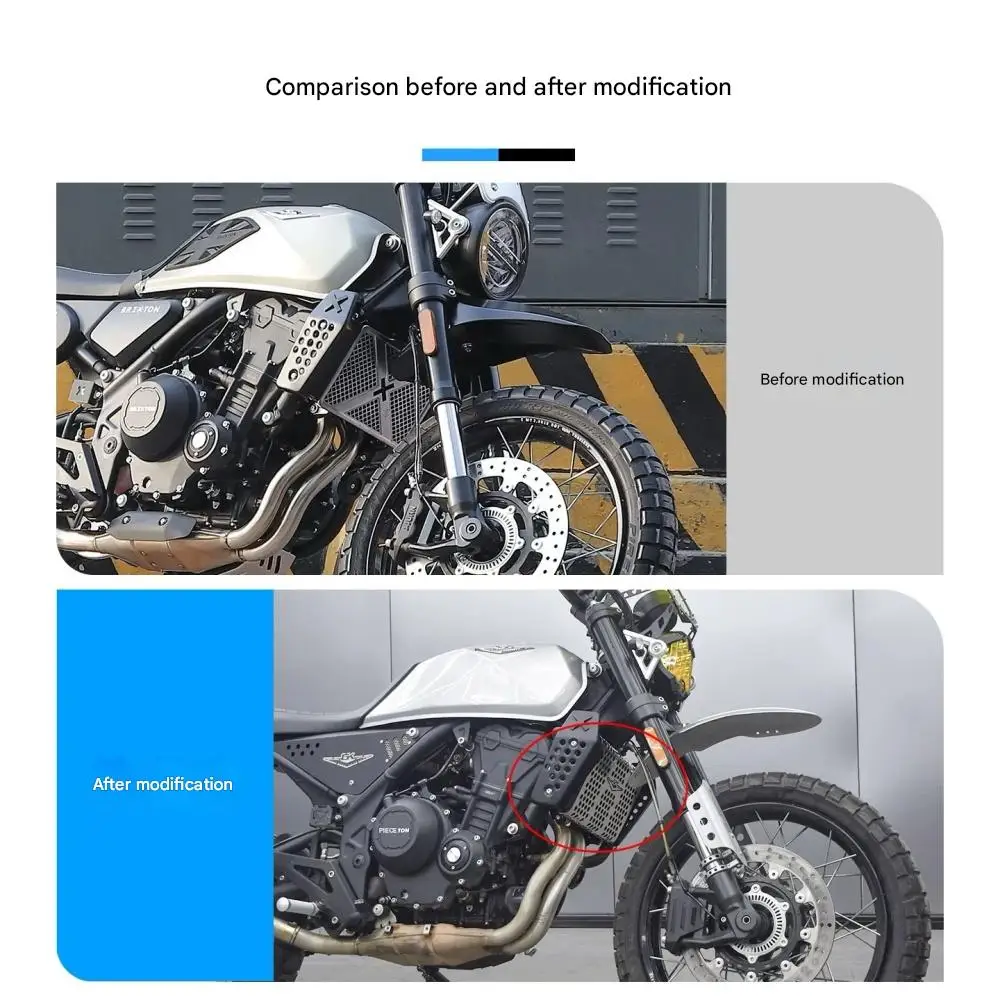 【Good quality】For Brixton Crossfire 500 full-coverage stainless steel radiator mesh, GK500 protective mesh, engine trim.