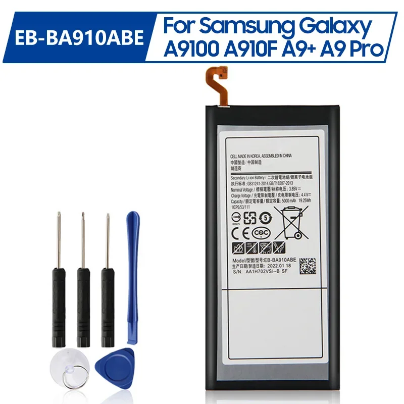 

Replacement Phone Battery EB-BA910ABE For Samsung Galaxy A9100 A910F A9+ A9 Pro SM-A9100 Battery 5000mAh