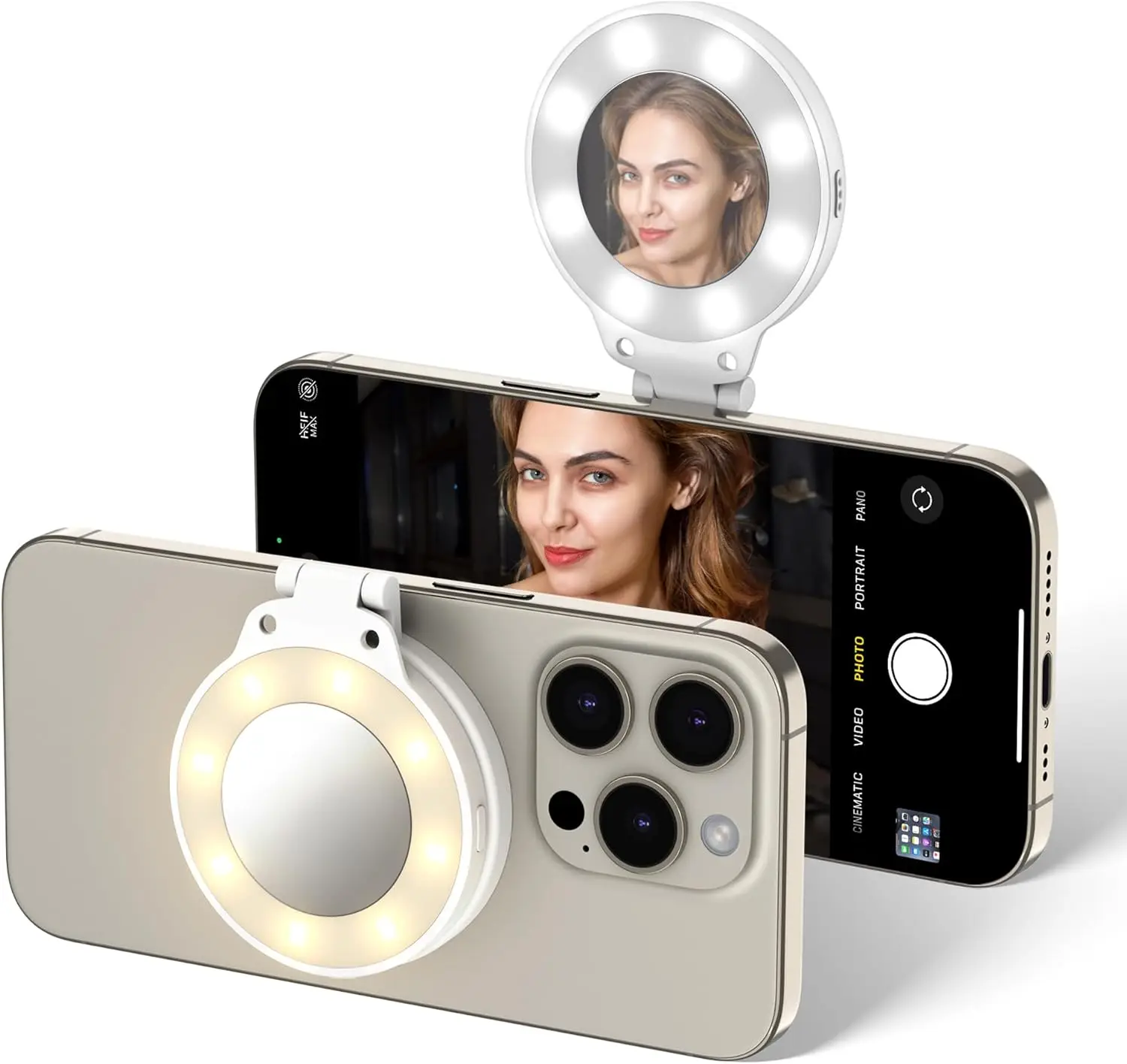 

Magnetic Led Selfie Fill Light Mini Portable with USB for Magsafe Iphone 15 14 13 Pro Max Android Video Light for Makeup Vlog