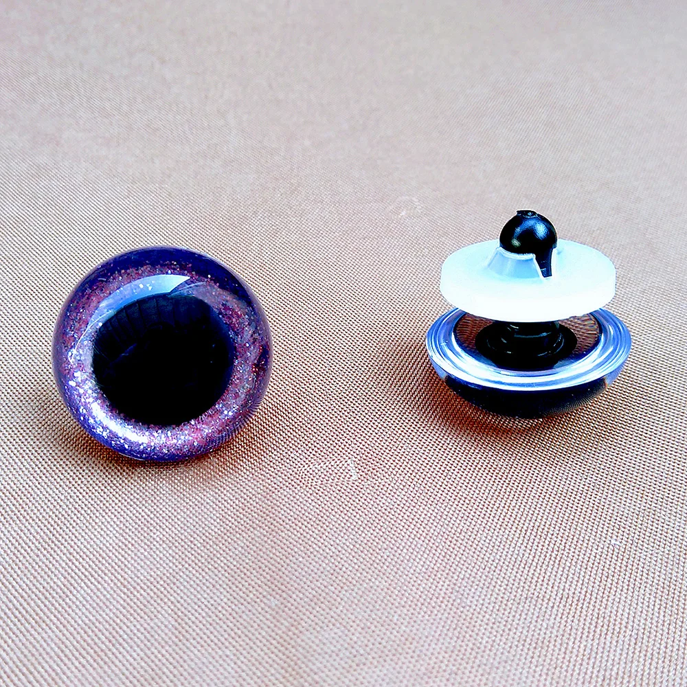 20 stücke Blau Braun 3D Glitter Sicherheit Augen Für Häkeln Spielzeug Amigurumi Gemischte Größen Farbe Spielzeug Puppe Kennzeichnung 10/12/14/16/18/20/22/24mm – Detail 6