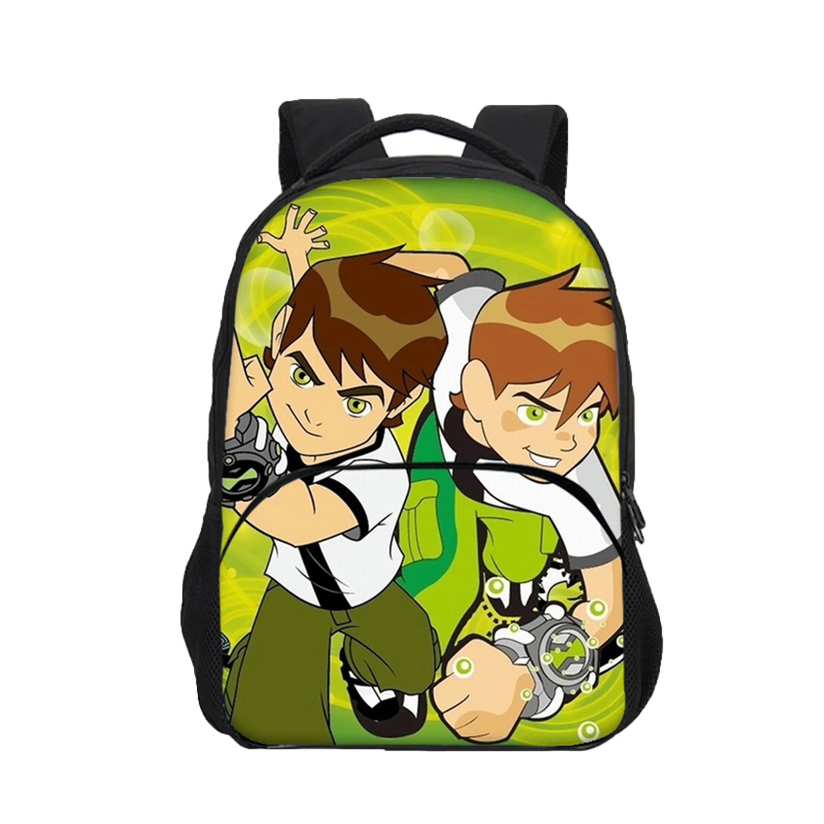 Unisex Children Ben 10 Multifunction Backpack-Front Pocket Rucksack-Back to School Daypack for Elementary Boy Girl