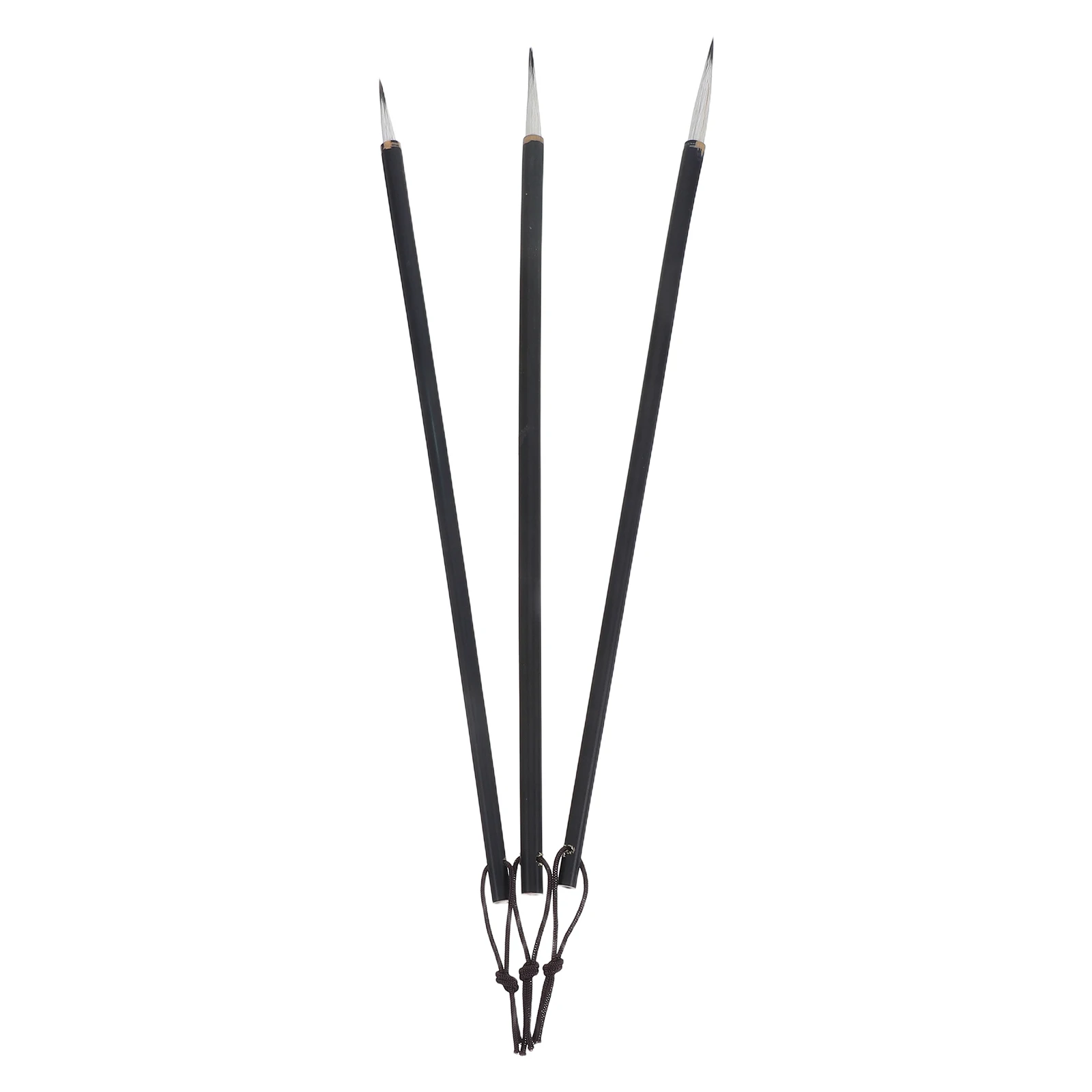 

3 Pcs Hook Line Pen Chinese Ink Painting Stroke Calligraphy Small Brush Hanger Wooden Hard Brushes Kit for Watercolor