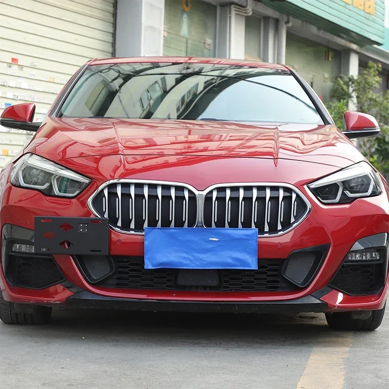 For 4-door Version BMW 2 Series F44 2020-2024 Aluminum Alloy Black Car Front Bumper License Plate Holder Car Accessories