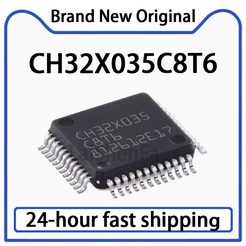 5PCS CH32X035C8T6 LQFP-48 RISC-V Core 32-bit Microcontroller MCU Original Stock