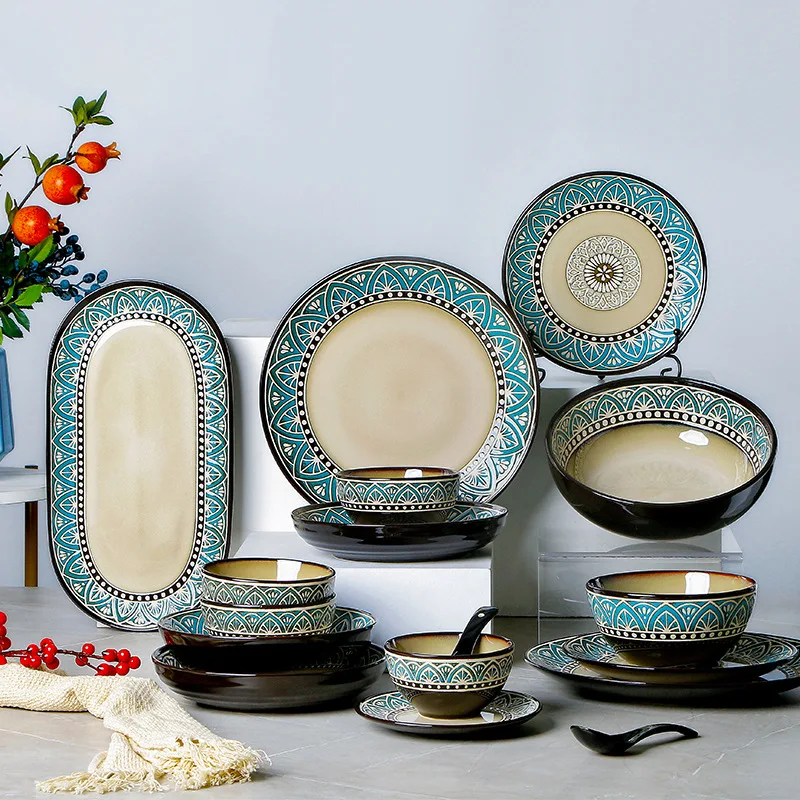 

Hxl ceramic dinnerware salad plate western steak plate restaurant plate