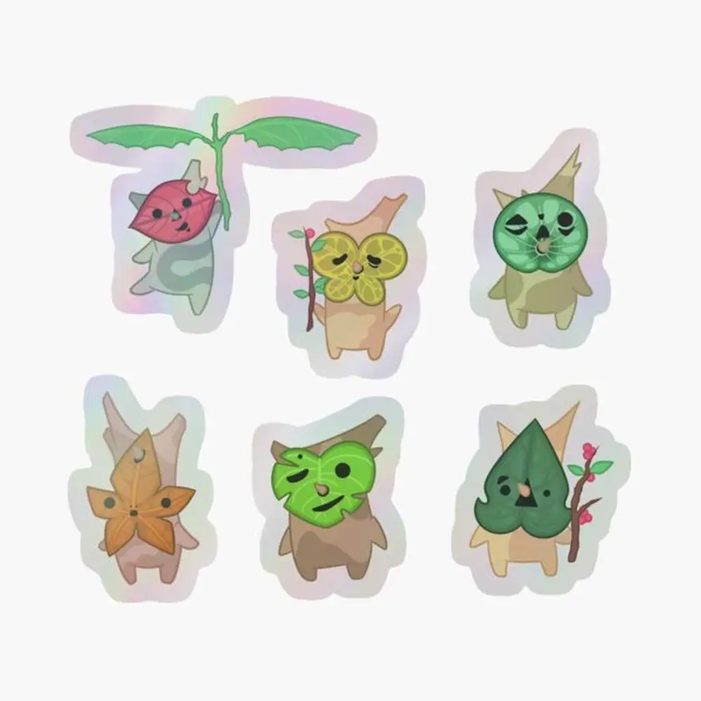 

Korok Sheet Holographic Sticker for Laptop Decor Bedroom Car Cute Cartoon Art Fashionable Public Suitcase