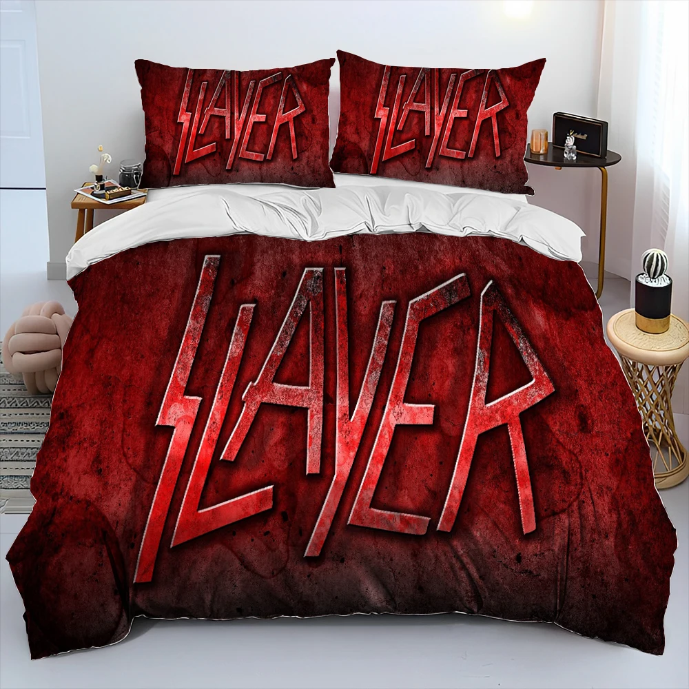 Imagem -06 - Slayer Heavy Metal Band Bedding Grupo Música Consolador Capa de Edredão Conjunto de Cama Quilt Cover Fronha King And Queen Size Presente