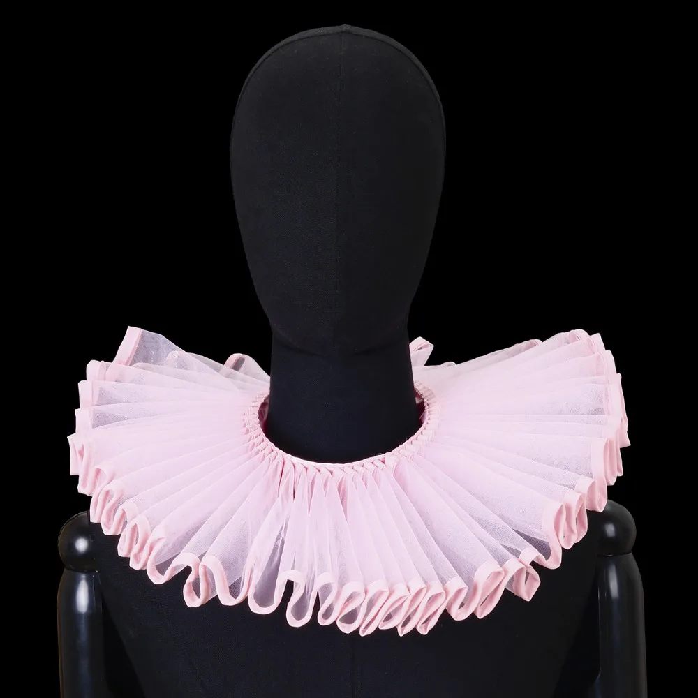 Detachable Shakespeare Neck Ruffled Collar Vintage Victorian Costume Renaissance False Collar Elegant