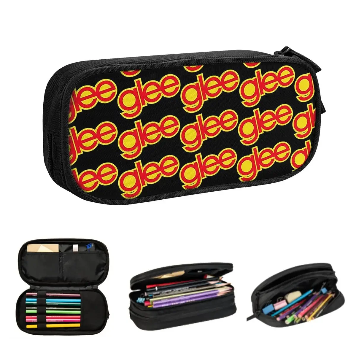 

Glee Lettering Pencil Cases Large Capacity Pen Bags Pen Box Pencil Pouch For Boys Girls Students Stationery School Office