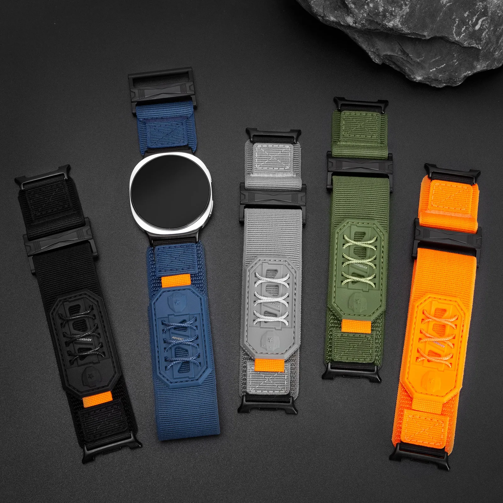 47 mm nylon horlogeband voor Samsung Galaxy Watch 8 40 mm / 44 mm / 46 mm speciale nylon lusbanden armband correa