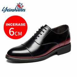 FUQIAO 2026 Nieuwe Herenschoenen met Verhoging / 5 CM Verhogende Elevator Schoenen Formele Lederen Herenschoenen Britse Casual Bruiloft Pak Schoenen