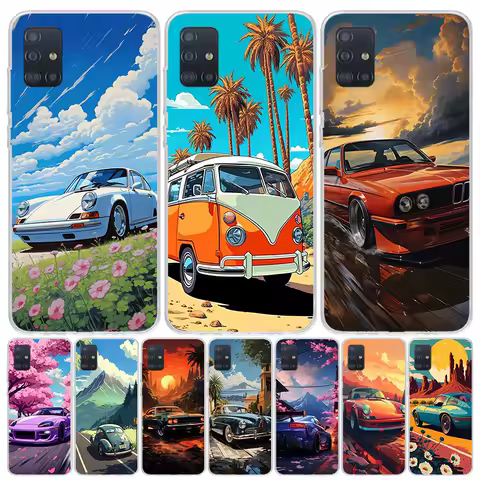 Classic Vintage Old Retro Car Phone Case For Samsung Galaxy A52 A42 A32 A22 A12 A51 A50S A40 A30S A20E A10S A41 A31 A21S A11 A72