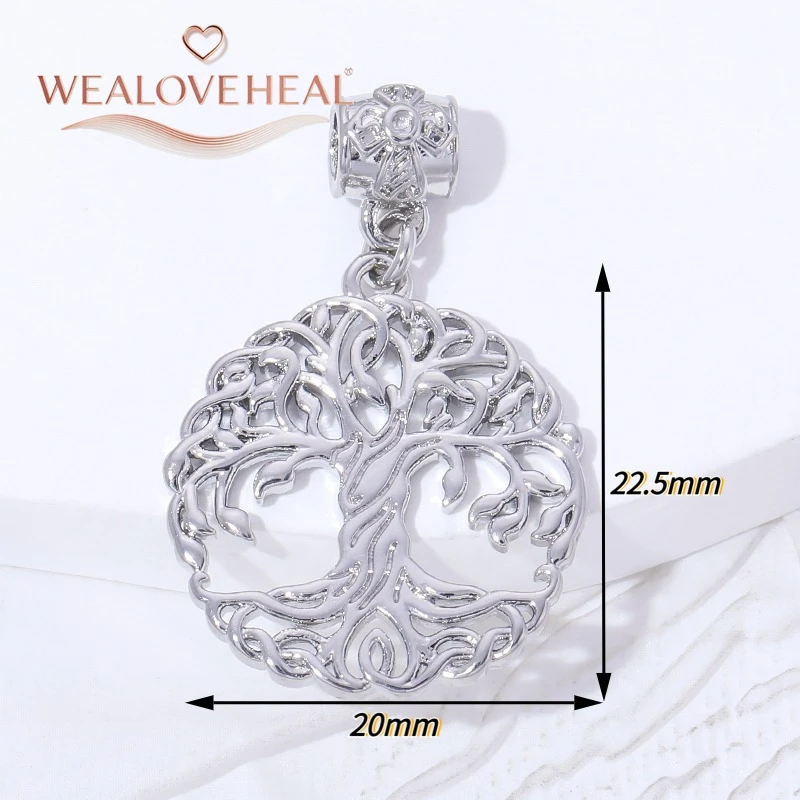 anhänger schmuck,anhänger schmuckherstellung,18K Vergoldeter Messing-Anhänger „Baum des Lebens“ mit Zirkonia, ovaler, hohl geschnitzter Anhänger für DIY-Halsketten und Schmuckzubehör – Detail 23