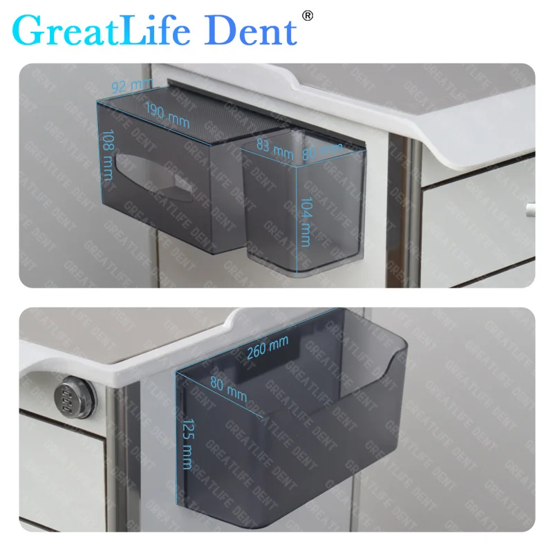 Stainless Steel Mobile Dental side Cabinet 8 Drawers Dental Cabinet with Combination lock Slider Cabinet for Dental Equipment