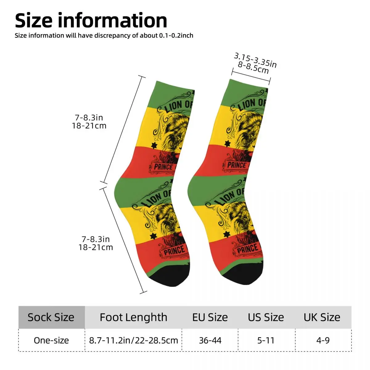 Lion Of Judah Prince Of Peace Kawaii Socks Travel Cartoon Pattern Socks