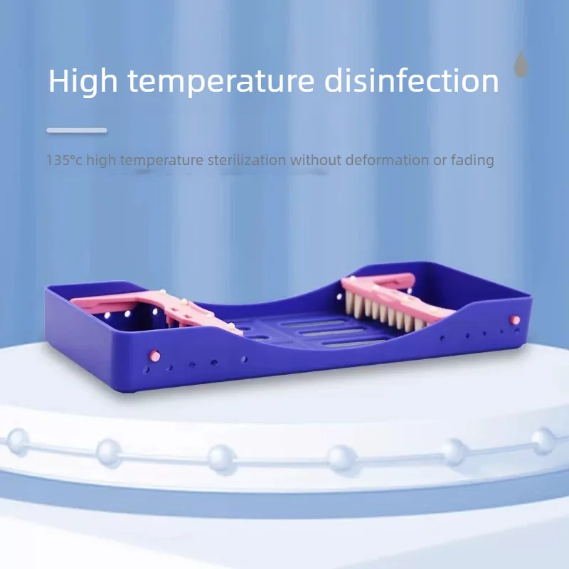 Dental Plastic Sterilization Box High Temperature Resistant Tool Holder 5 Slot 7 Slot