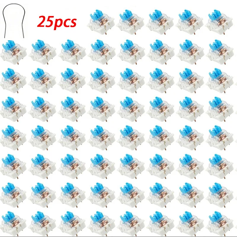 ITLY25/70pcs Packaging Welding Hot Plug Universal Three Leg Shaft Black Black Tea Green Shaft Silent Dustproof Red Shaft