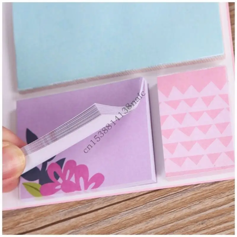 594F Business Notebook Planner Adhesive Note Set Colorful Adhesive Note Dotted Lined & Blank Pages for Office School Travel