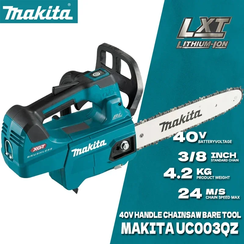 

MAKITA 40V Cordless Chain Saw Electric Tool Brushless 300MM Top Hand-held Chainsaw Power Tools For Makita UC003G