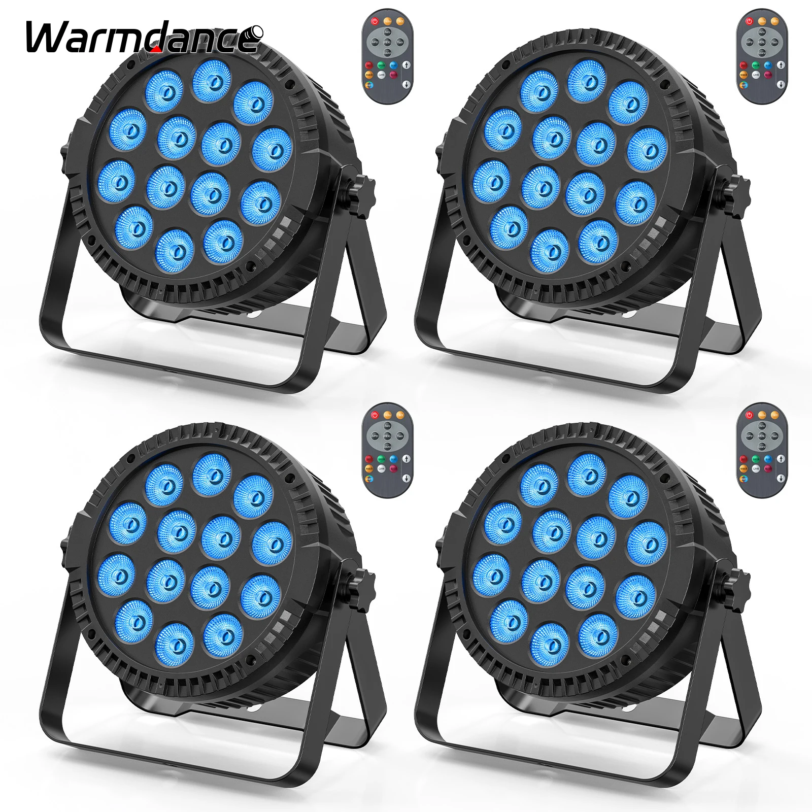 4PCS RGBW LED Par Light DMX512 Stage Effect Light Projector for DJ Disco Party Concert Christmas Bar Club Wedding Birthday