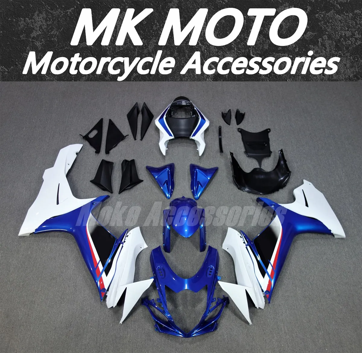 

Комплект обтекателей Moke moto подходит для gsxr600/750 2011 2012 2013 2014 2015 2016 2017 2018 2019-2022 2023 2024 L1 Синий Белый Черный