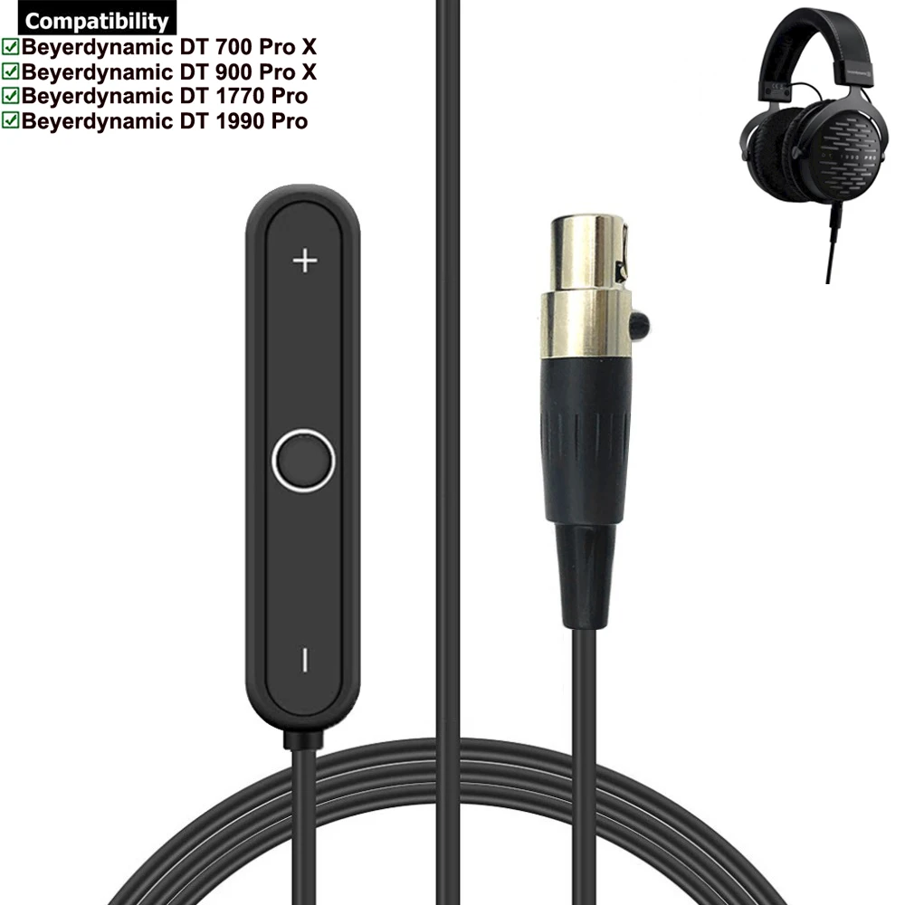 Mini XLR 3 broches femelle Bluetooth 5.0 A2DP adaptateur rcepteur sans fil pour Beyerdynamic DT 700 900 1990 1770 Pro X casque
