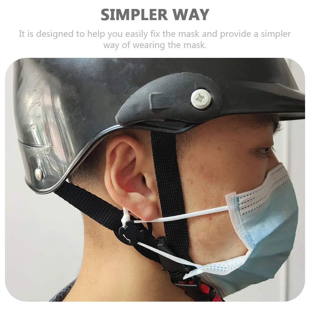 2Pairs Ski Mask Clip Lightweight Plastic Mask Support Easy Install Replace Secure Fit for Skiing Snowboarding Helmets