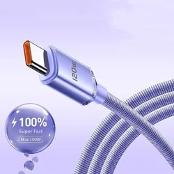 USB Type C Kabel 6A 120 W Snel Opladen Datakabel Mobiele Telefoon Koord Lijn 0.25 M/1 M/2 M Voor Huawei Xiaomi 14 15 Oneplus Samsung S24