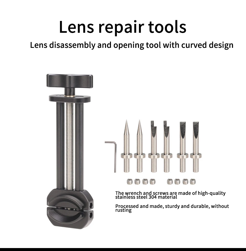Universal-Objektiv reparatur werkzeug Multifunktion objektiv Filter rings chl üssel Schraubens chl üssel offenes Werkzeug Aluminium legierung für 25mm-100mm Kamera objektiv – Detail 9