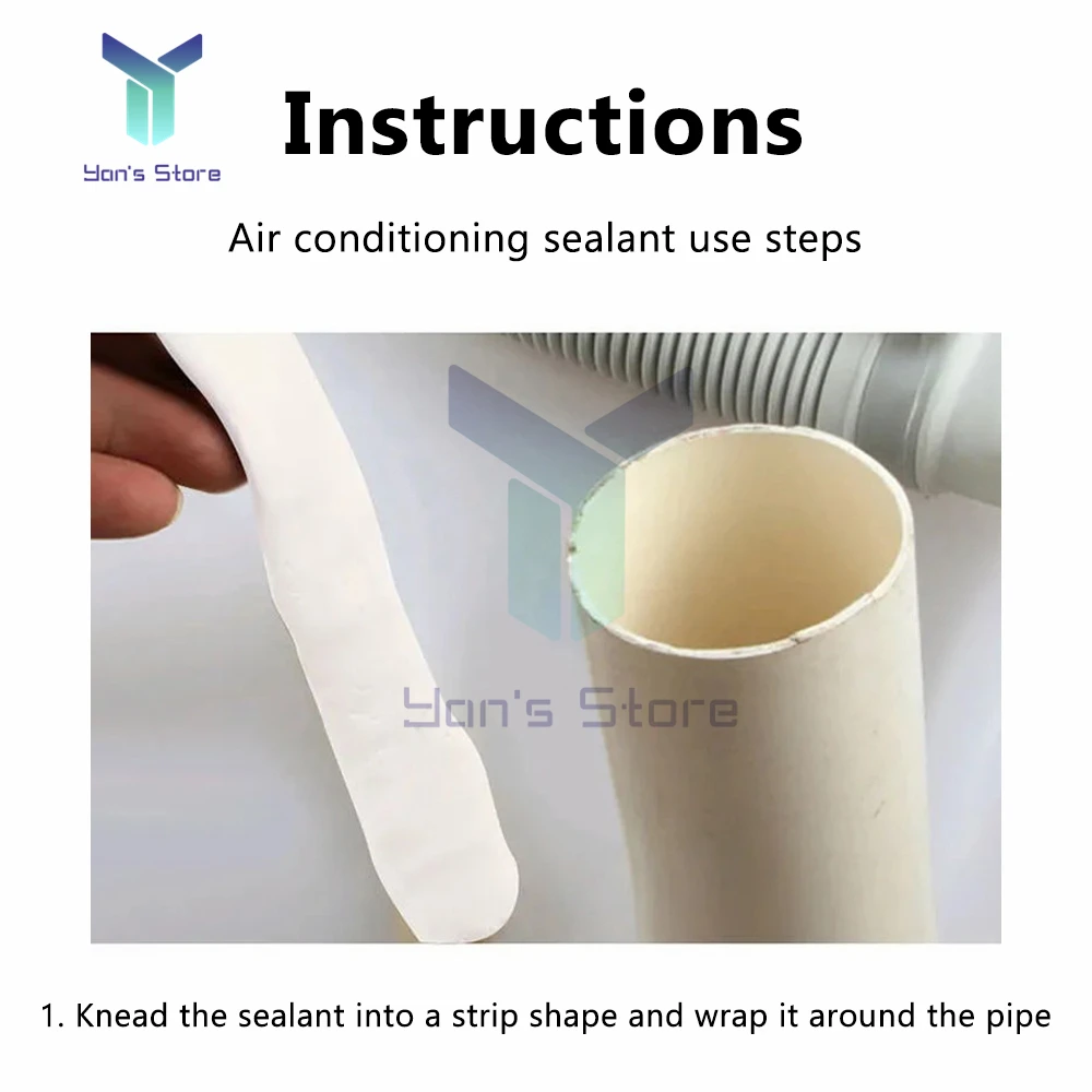 3Pcs/lot Wall Hole Sealing Glue Air Conditioning Hole Sealing Mending Plasticine Wall Hole Sewer Waterproof Sealing Mud Tools