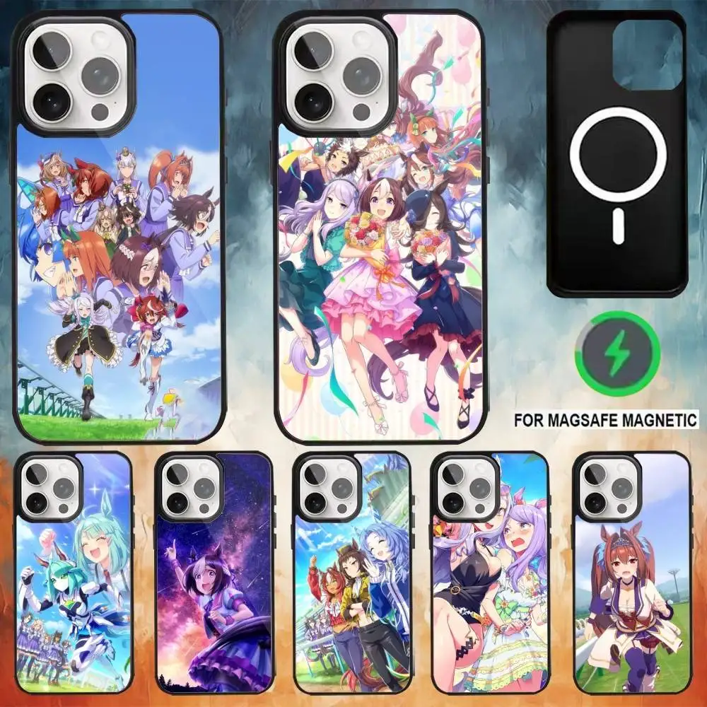 

Pretty Derby Uma M-Musume Phone Case For iPhone17,16,15,14,13,12,11 Plus,Pro Max Magnetic Magsafe Wireless Charging