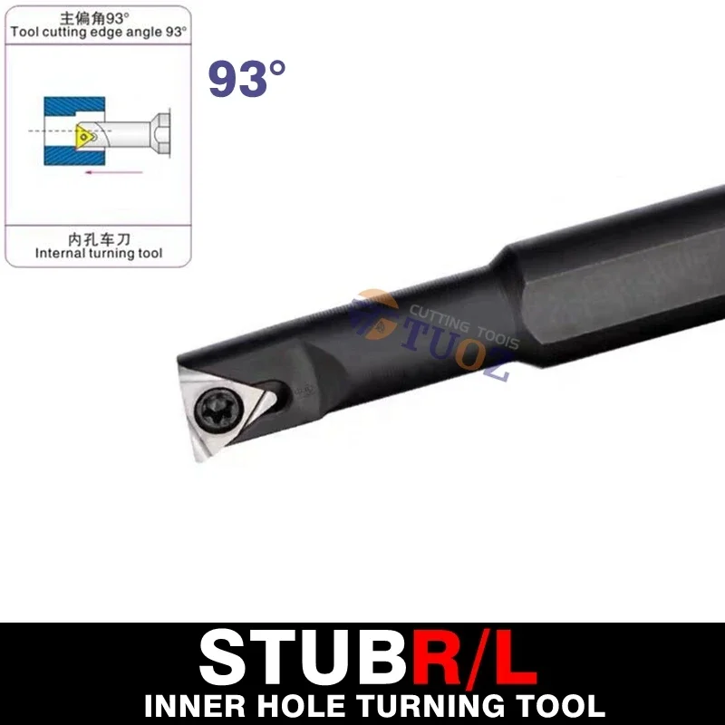 TUOZ S0806J-STUBR06 S0806J-STUBL06 S1006K-STUBR06 S1006K-STUBL06 93° STUB CNC Internal Turning Tool Lathe Boring Bar Tool Holder