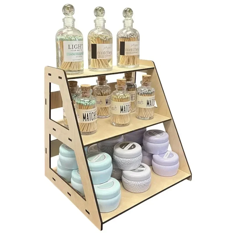 

3 Step Riser Display Rack for Retail Table Top, Counter Top, Craft Shows, Farmers Market kitchen organizer dish storage