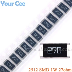 100PCS/10PCS 27ohm 2512 SMD Chip Resistor 27 ohm 27R 270 1W 5% Passive Components Resistance