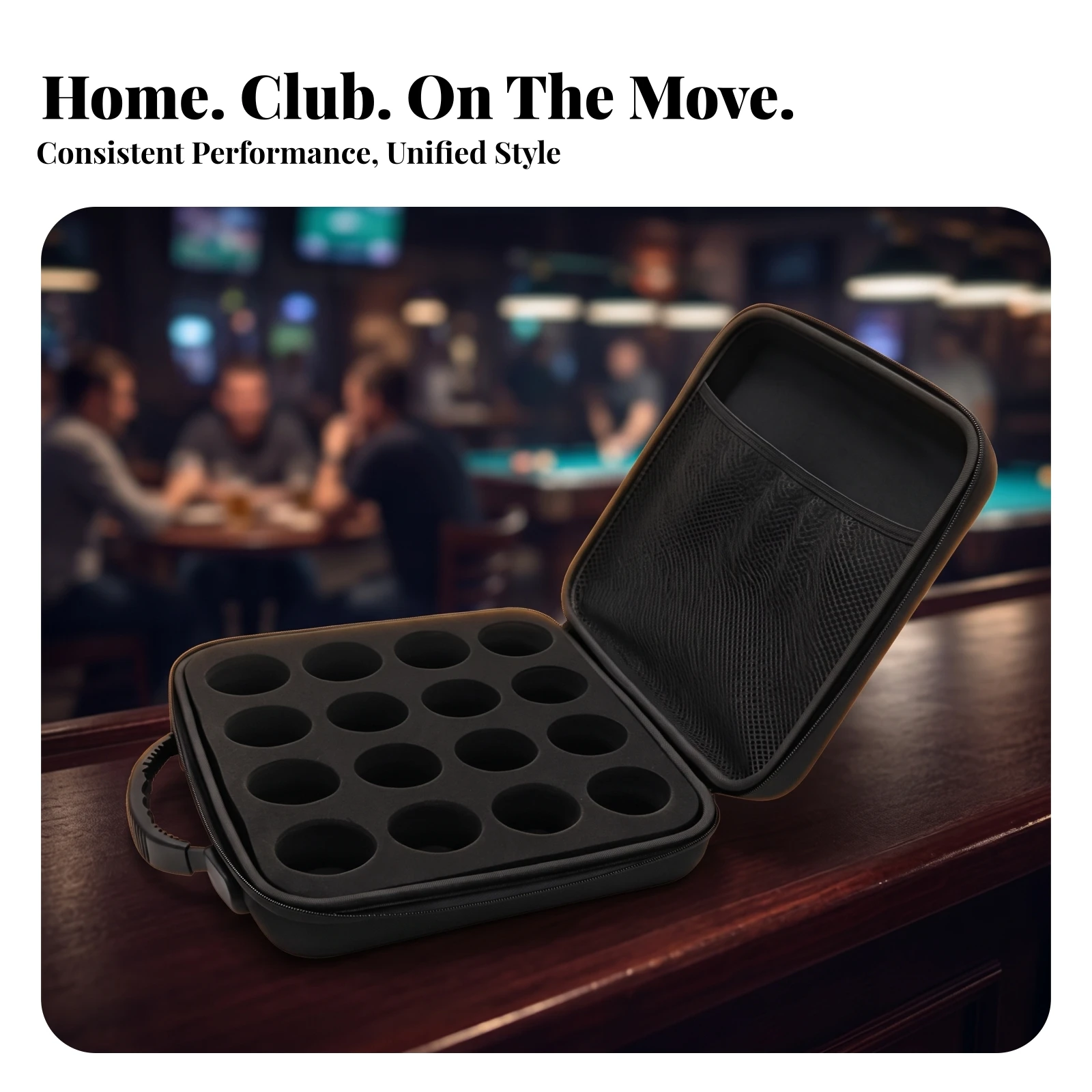 Billiard Ball Storage Case Hard-Shell Billiard Ball Case Portable Padded